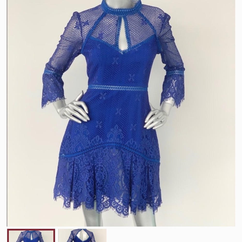 Like New Ever New Mini Blue Lace Dress
